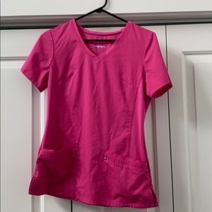 Healing hands purple label yoga scrub top